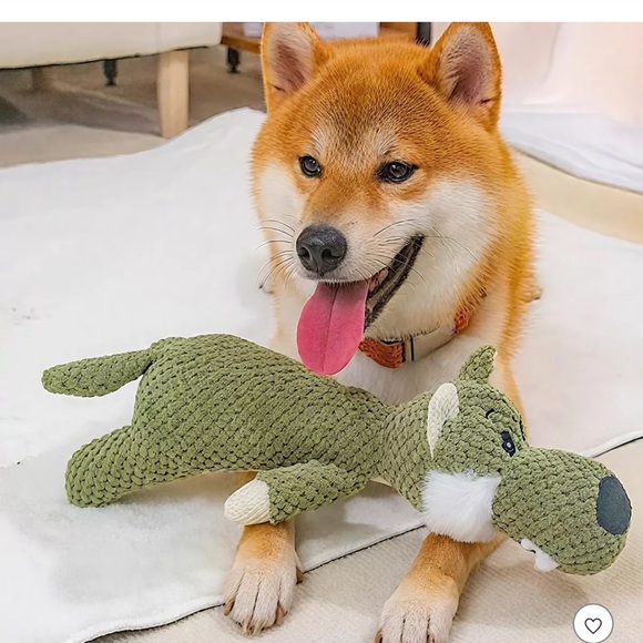 🐾 Green Plush Indestructible Chew Toy for Dogs - Picture 14 of 15